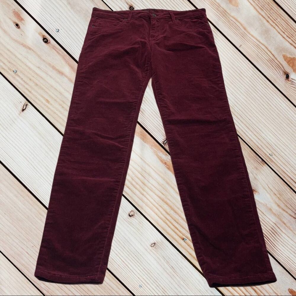 EDYSON Womens 29 Skinny Red Corduroy Pant